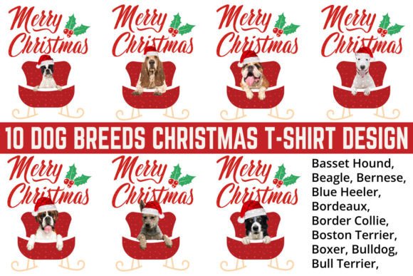 10 Dog Breeds Christmas T-Shirt Designs Review