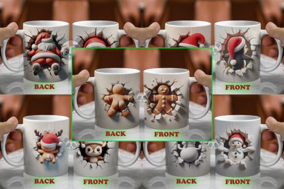 3D Christmas Mug Wrap Bundle for Crafts