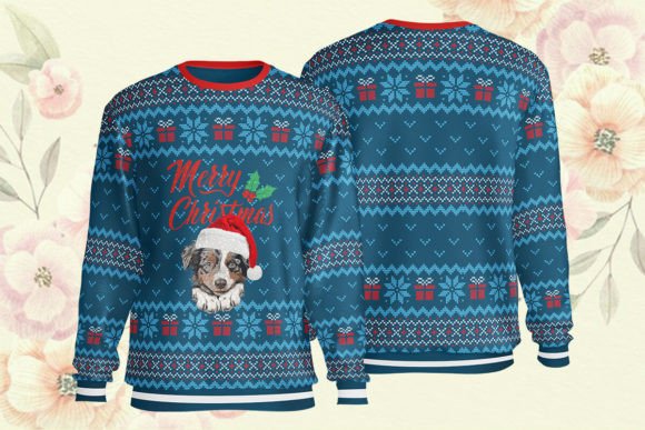 Aussie Dog AOP Ugly Christmas Sweater T-Shirt Designs Review