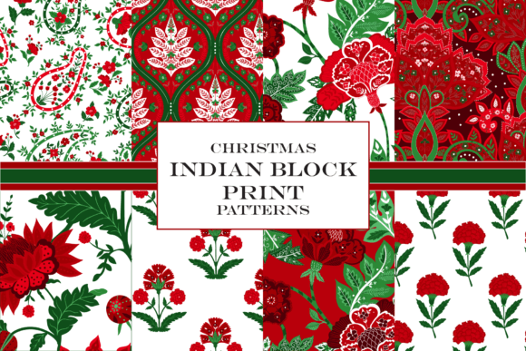Christmas Block Print Patterns Indian Review