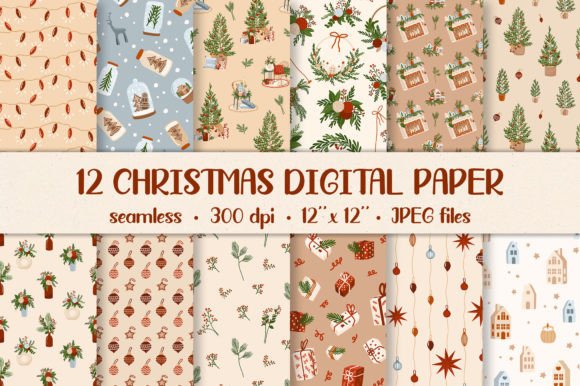 Christmas Digital Paper & Patterns Review