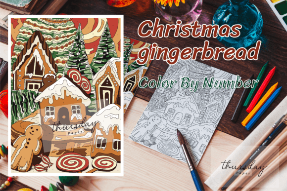 Christmas Gingerbread Color by Number Review for Coloring Pages Amp