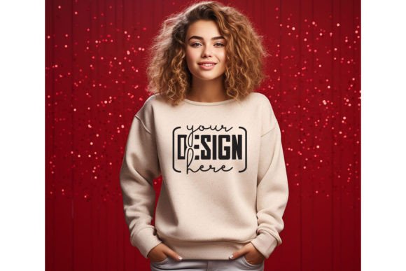 Christmas Women Free Sweatshirt Mockups for Hoodies Amp