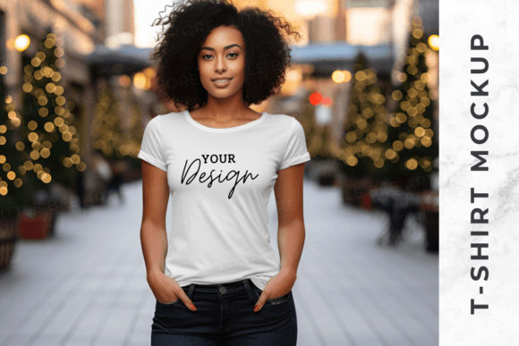Christmas Women T-Shirt Mockup: White Tee Review