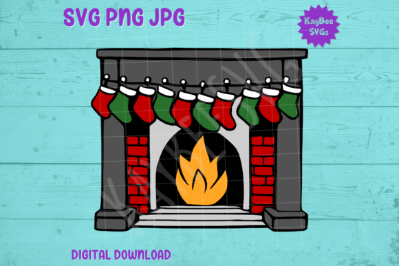 Fireplace SVG for Crafts & Web Design