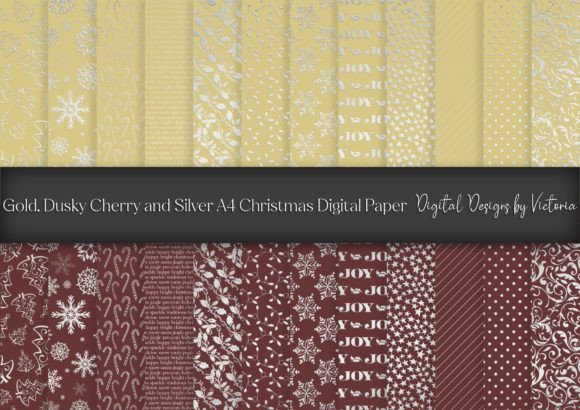 Gold, Dusky Cherry & Silver Christmas Patterns Review