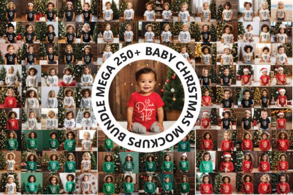 Mega Christmas Baby Mockups Bundle for Baby Amp Branding