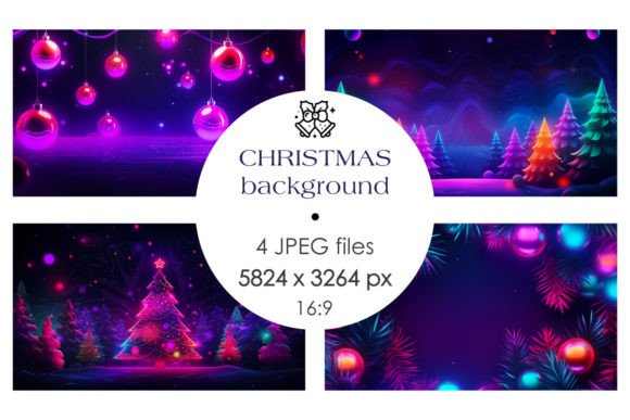 Neon Christmas Background for Modern Branding