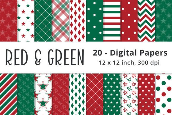 Red and Green Christmas Star Backgrounds: Patterns Review