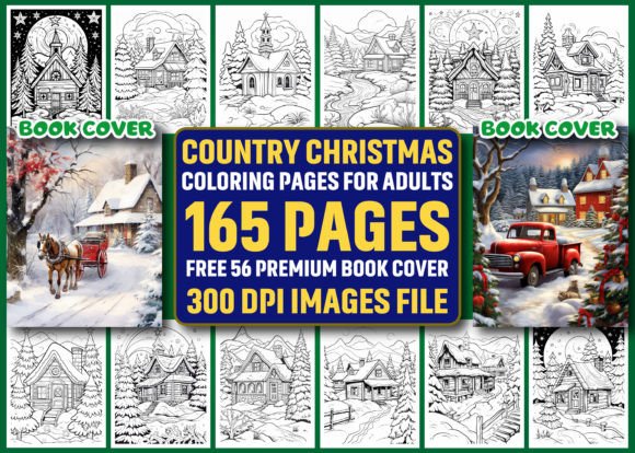 Review: 165 Country Christmas Coloring Pages