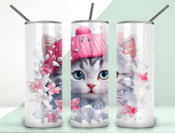 Reviewing 3D Cute Cat Christmas Tumbler 20oz Png for Crafts