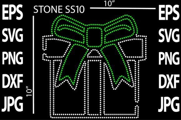 Rhinestone Christmas Template Design for Crafts