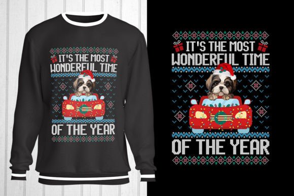 Shih Tzu Christmas Sweater: Festive T-Shirt Designs
