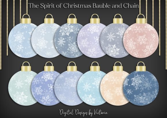 The Spirit of Christmas Bauble and Chain: Premium Decorative Elements