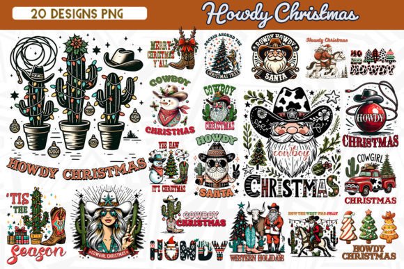 Western Christmas Sublimation Bundle for Crafts